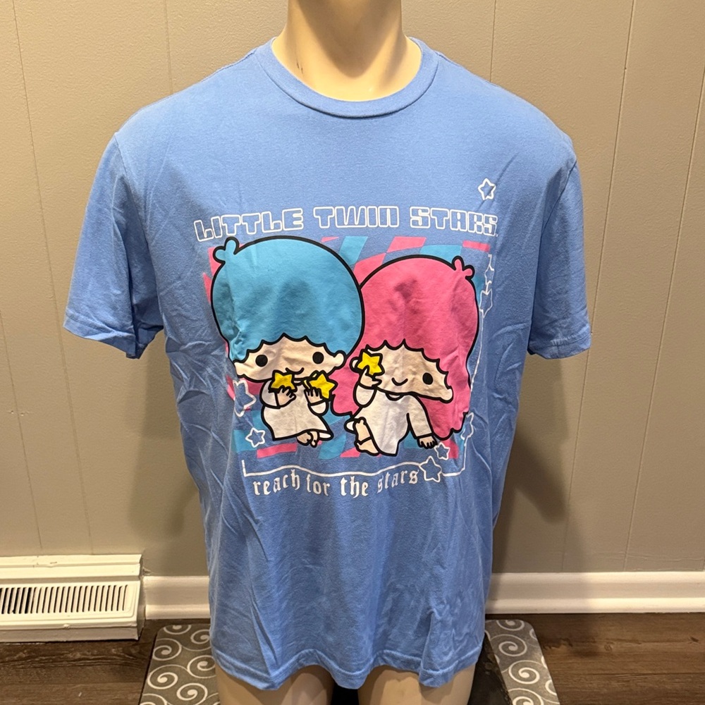B18 Sanrio Little Twin Stars Men’s XXL Blue Tee